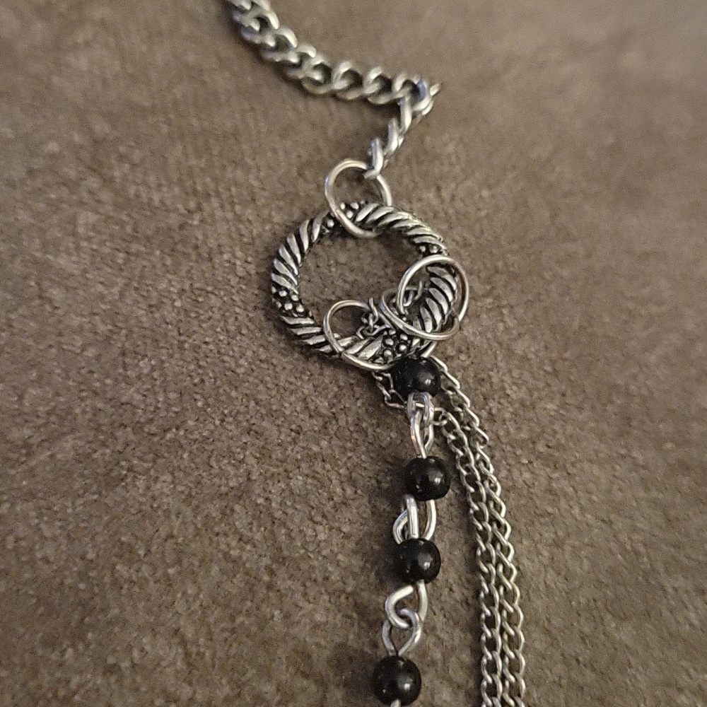 VTG Twisted Chain Cameo Locket Castlecore Chain Lavalier Necklace - Picture 4 of 9